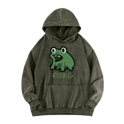 Frog Vintage Washed Hoodie