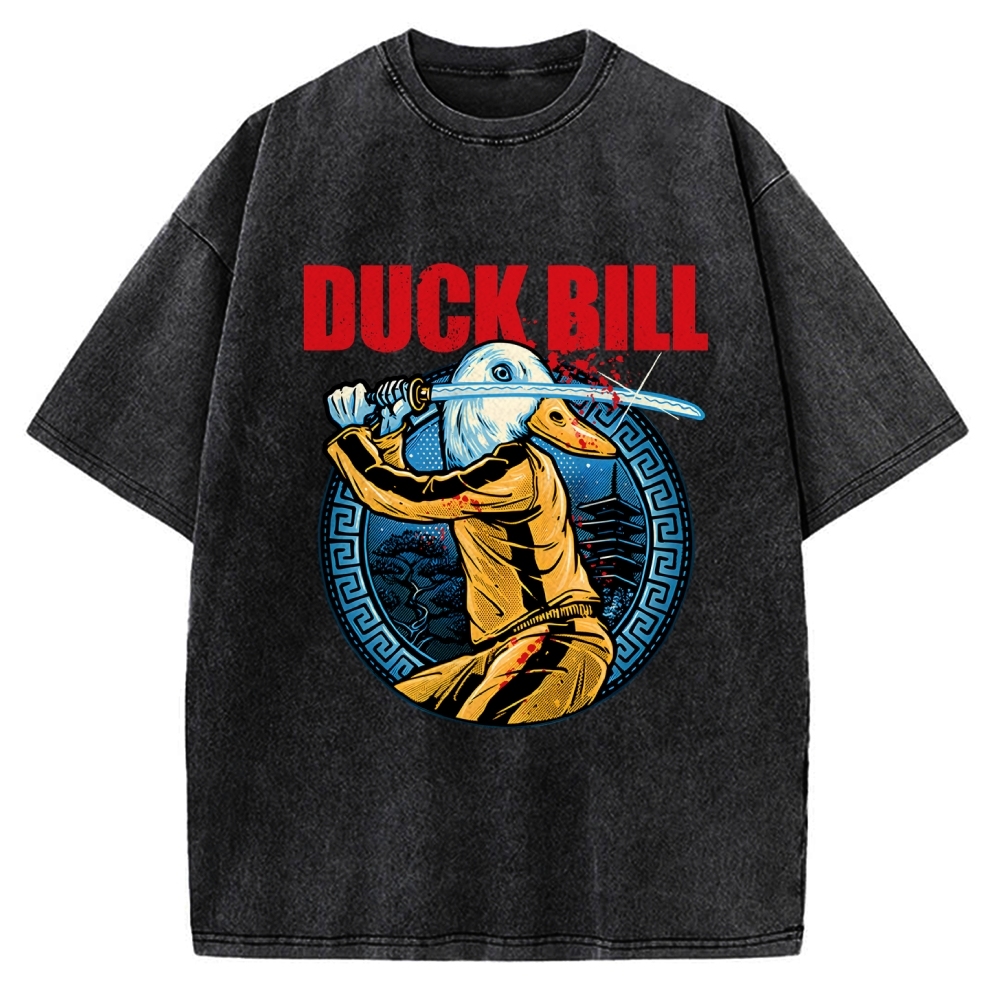 Chinese Kung Fu Duck Vintage Washed T-shirt