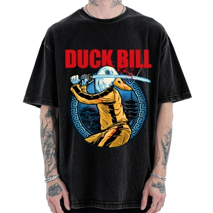 Chinese Kung Fu Duck Vintage Washed T-shirt