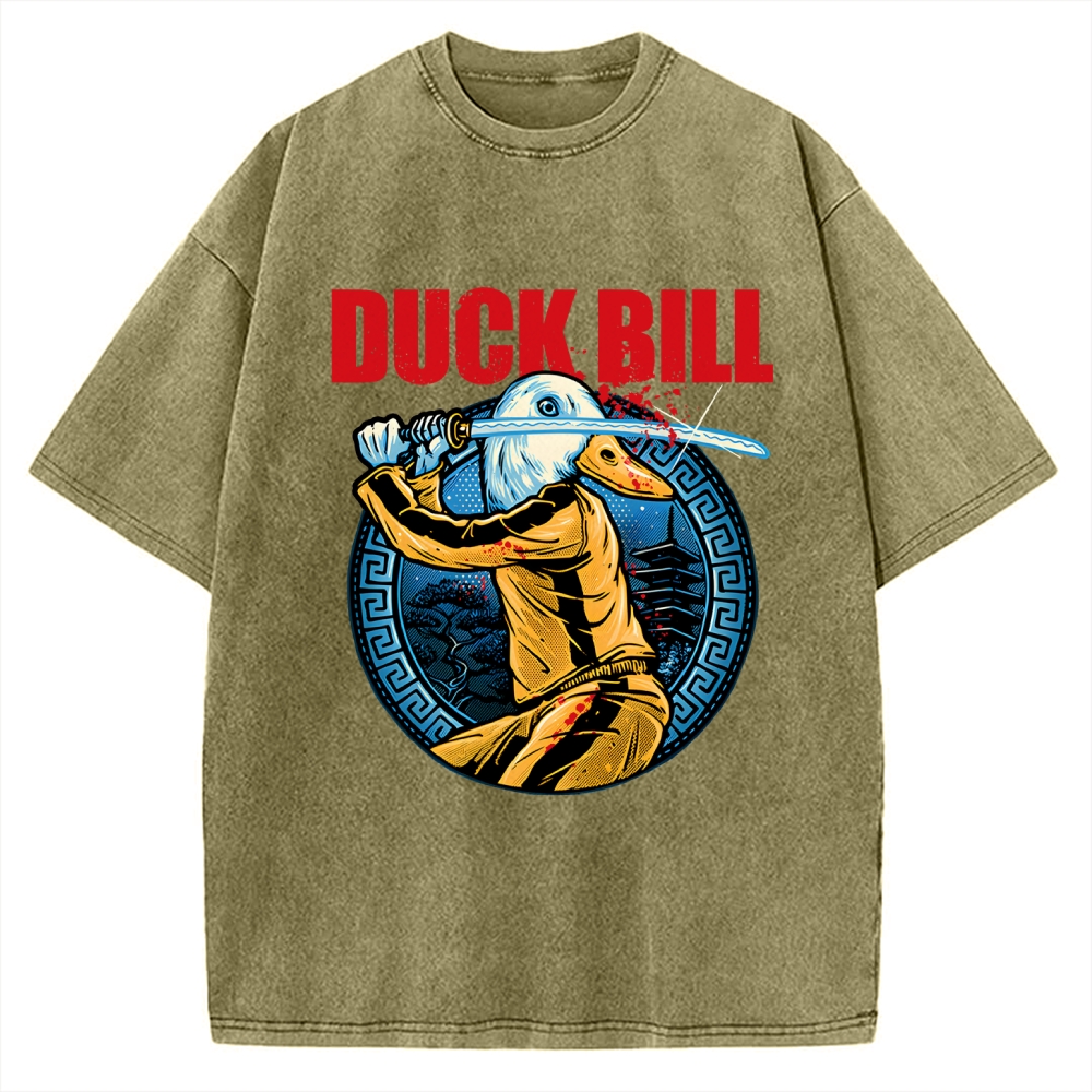 Chinese Kung Fu Duck Vintage Washed T-shirt