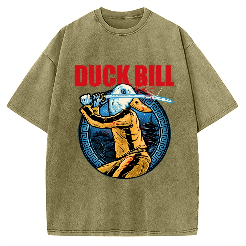 Chinese Kung Fu Duck Vintage Washed T-shirt