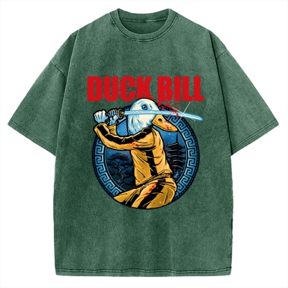 Chinese Kung Fu Duck Vintage Washed T-shirt