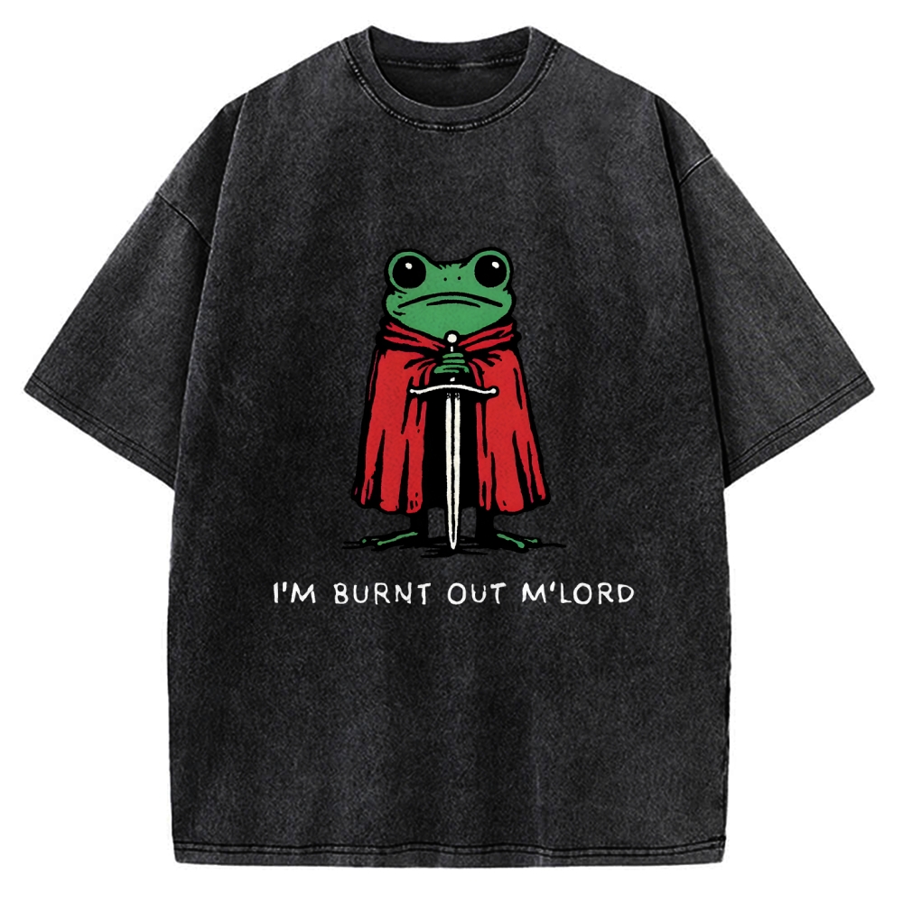 Young Frog My Lord I am exhausted Vintage Washed T-shirt