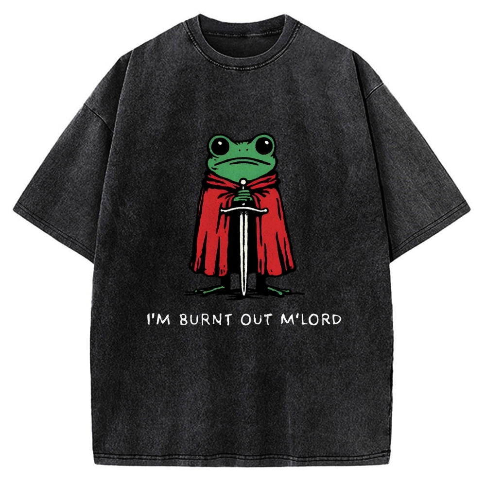Young Frog My Lord I am exhausted Vintage Washed T-shirt