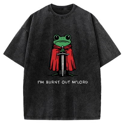 Young Frog My Lord I am exhausted Vintage Washed T-shirt