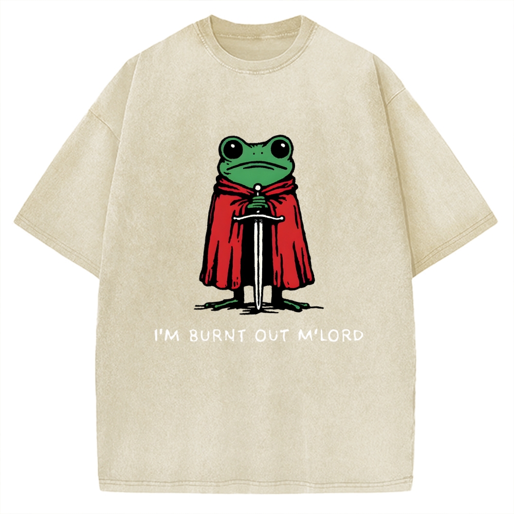 Young Frog My Lord I am exhausted Vintage Washed T-shirt