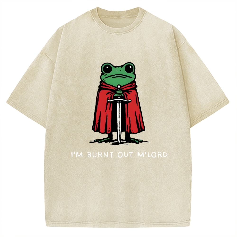 Young Frog My Lord I am exhausted Vintage Washed T-shirt