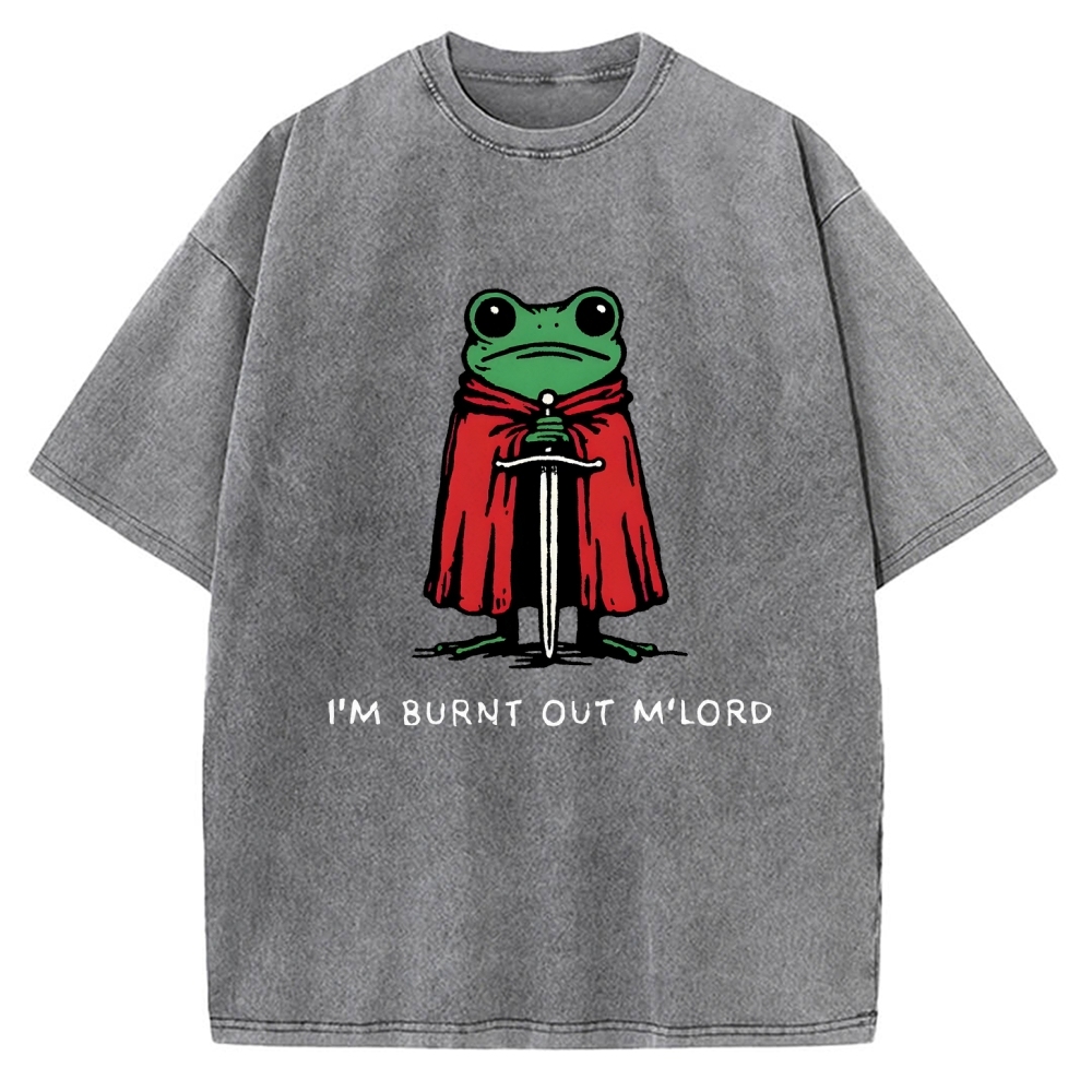 Young Frog My Lord I am exhausted Vintage Washed T-shirt