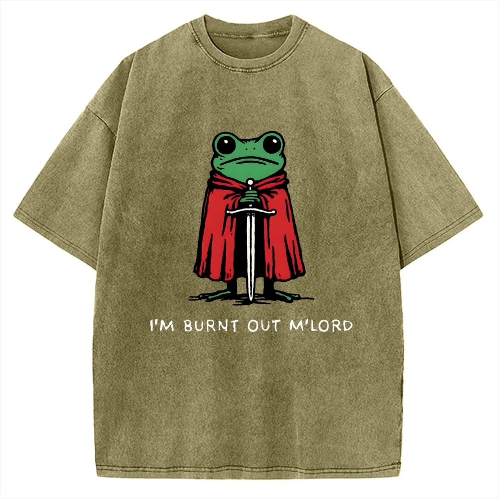 Young Frog My Lord I am exhausted Vintage Washed T-shirt