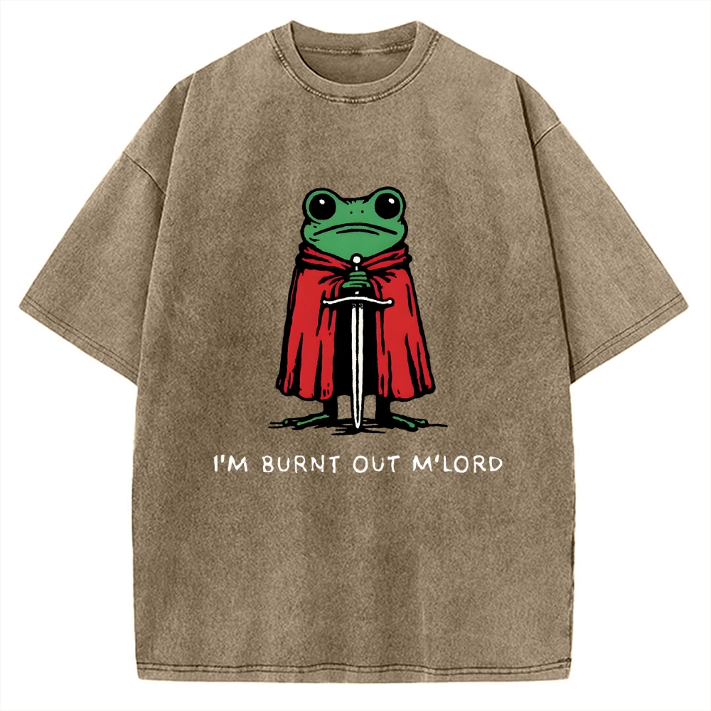 Young Frog My Lord I am exhausted Vintage Washed T-shirt