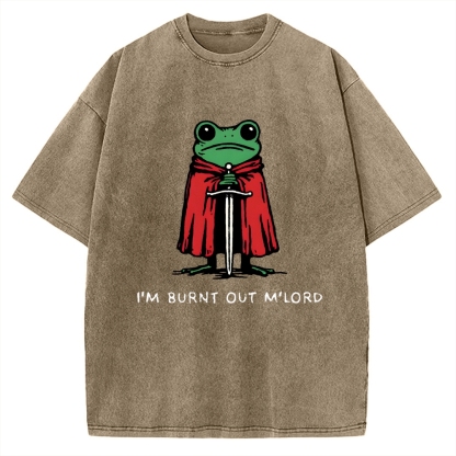 Young Frog My Lord I am exhausted Vintage Washed T-shirt