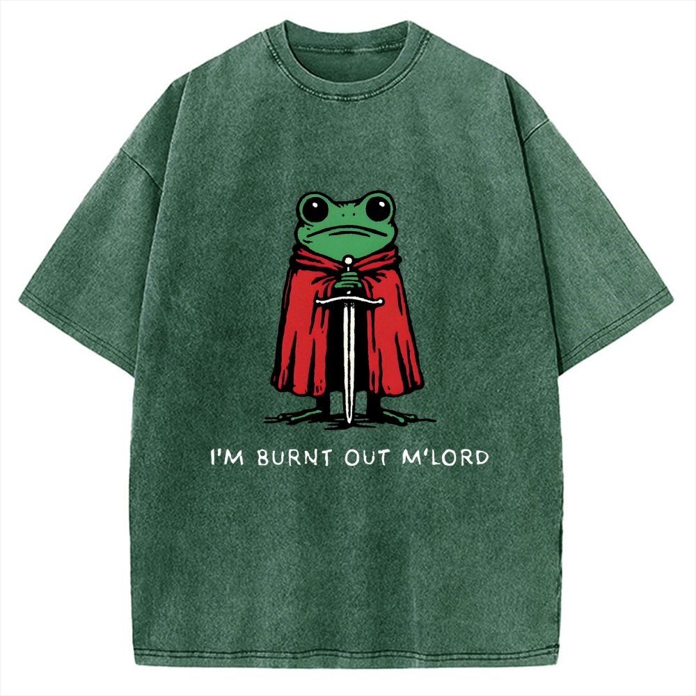 Young Frog My Lord I am exhausted Vintage Washed T-shirt