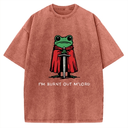 Young Frog My Lord I am exhausted Vintage Washed T-shirt