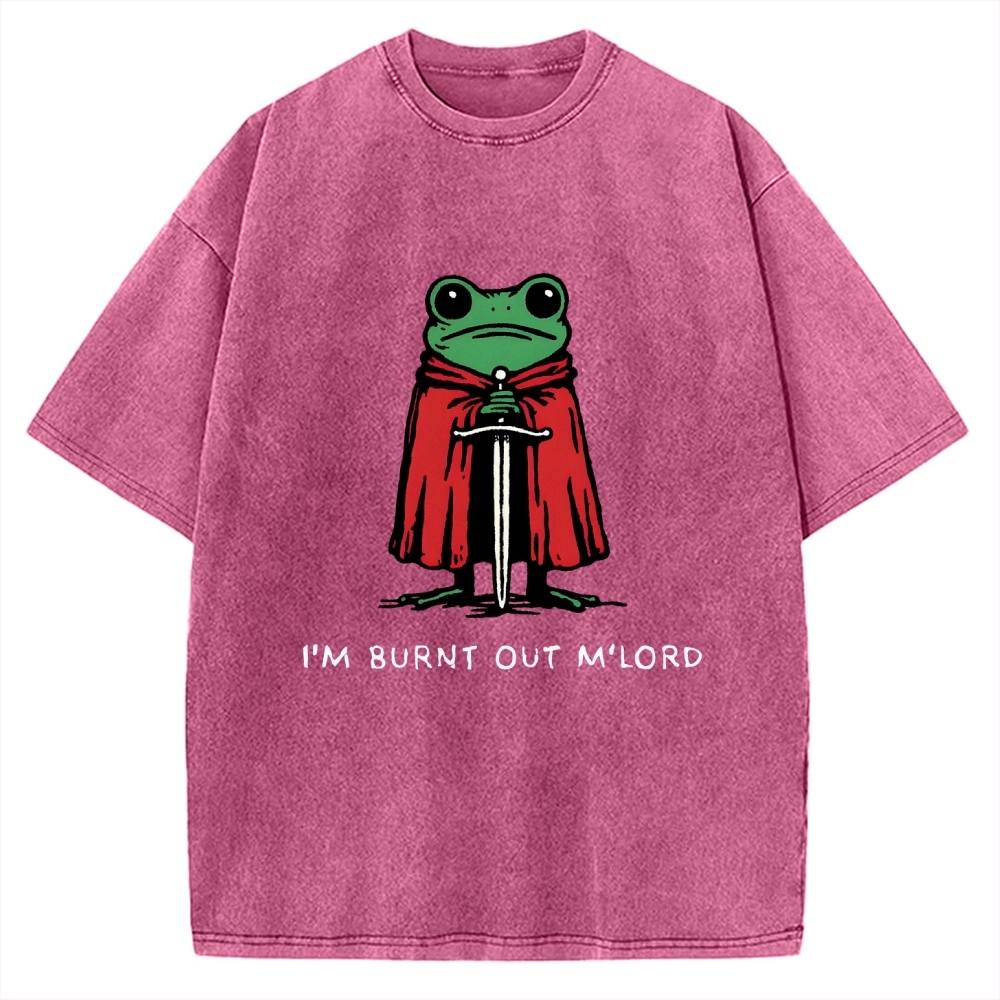 Young Frog My Lord I am exhausted Vintage Washed T-shirt