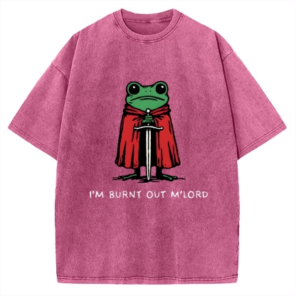 Young Frog My Lord I am exhausted Vintage Washed T-shirt