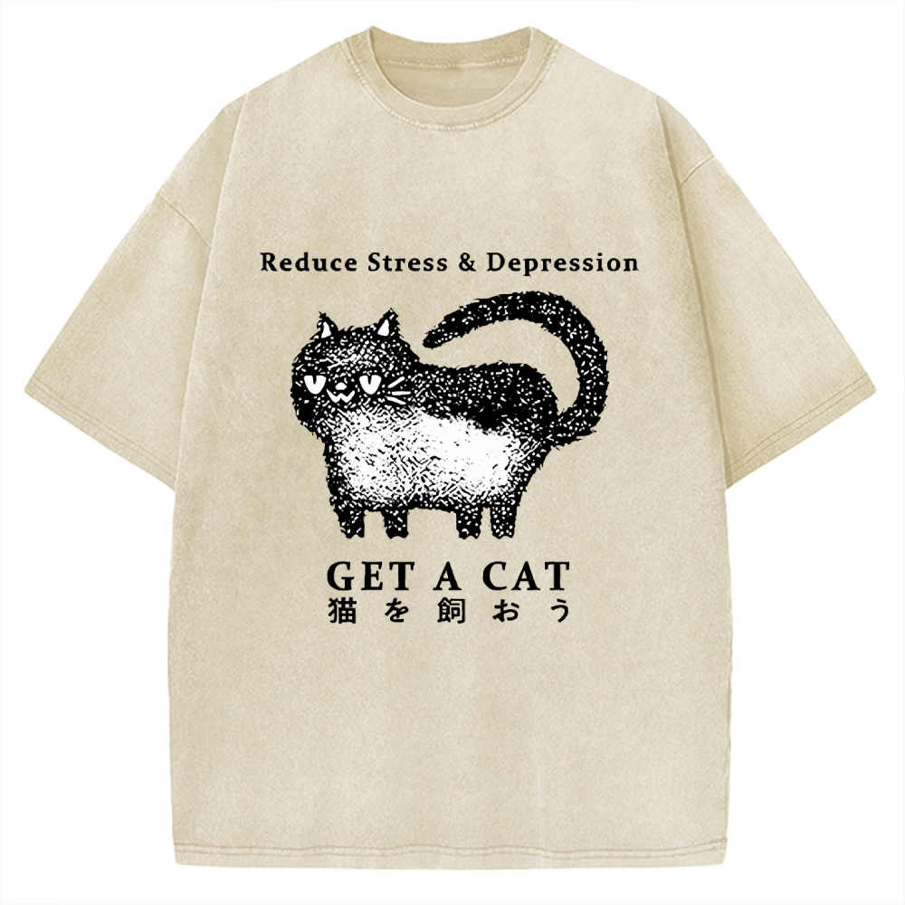 Adopt A Cat Vintage Washed T-shirt