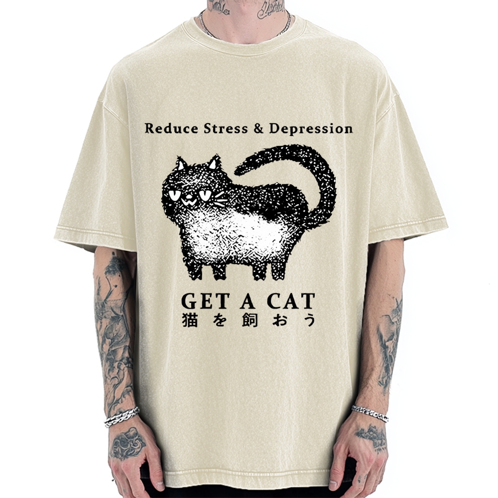Adopt A Cat Vintage Washed T-shirt