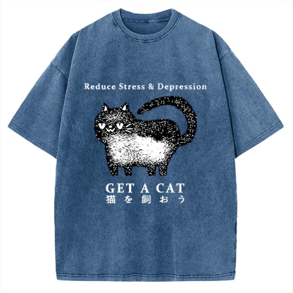 Adopt A Cat Vintage Washed T-shirt