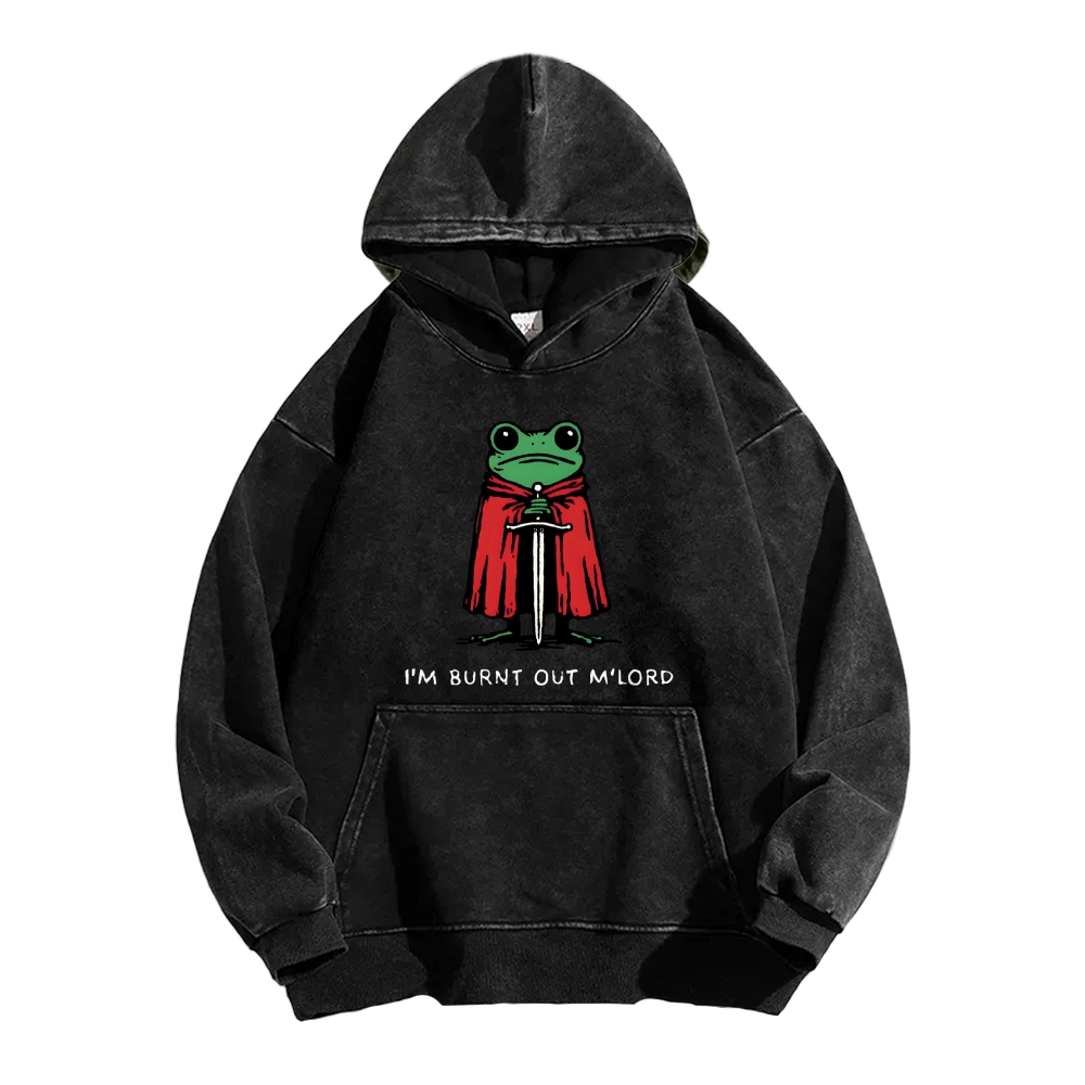 Young Frog: "My Lord, I am exhausted."Vintage Washed Hoodie