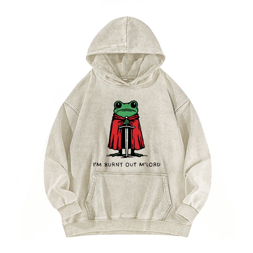 Young Frog: "My Lord, I am exhausted."Vintage Washed Hoodie