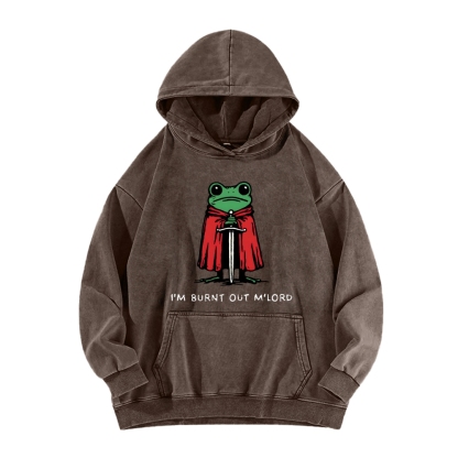 Young Frog: "My Lord, I am exhausted."Vintage Washed Hoodie