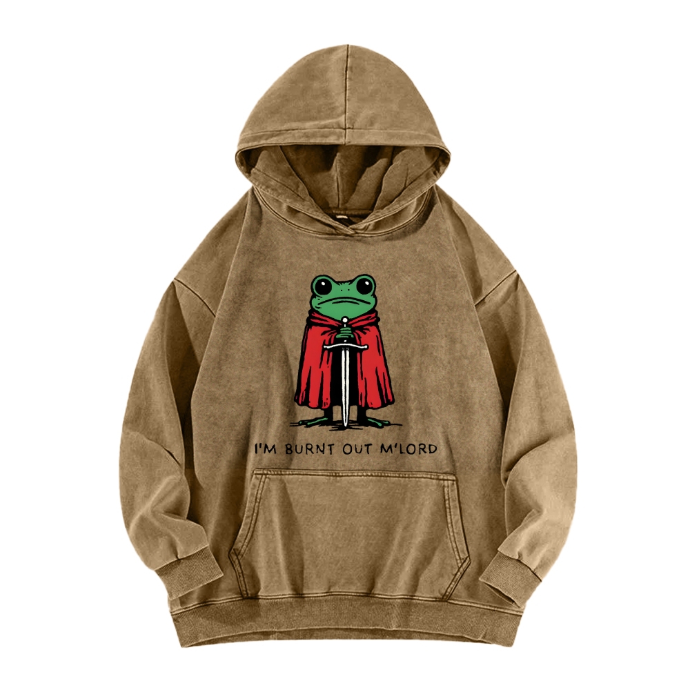 Young Frog: "My Lord, I am exhausted."Vintage Washed Hoodie
