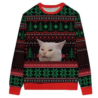 Funny Cat meme Ugly Sweatshirt