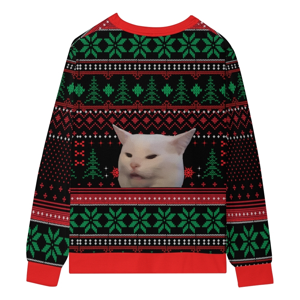 Funny Cat meme Ugly Sweatshirt