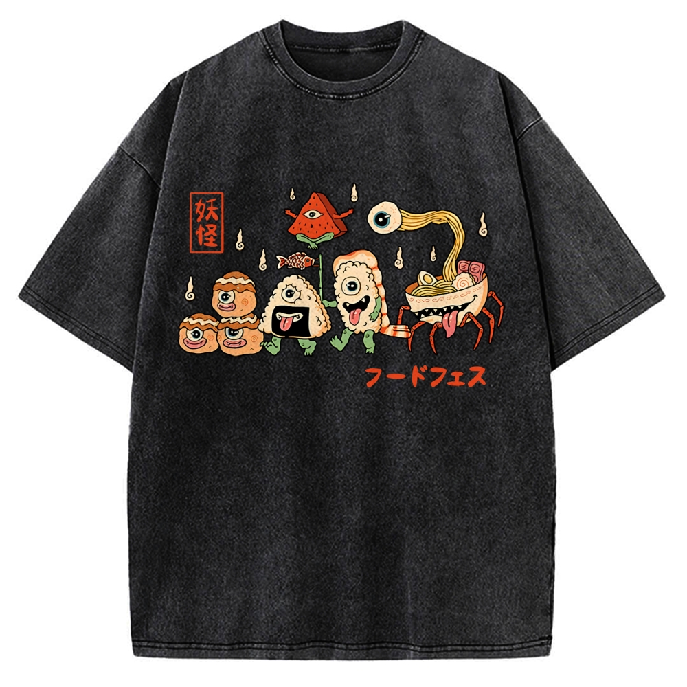 Yokai Food Fest Vintage Washed T-shirt