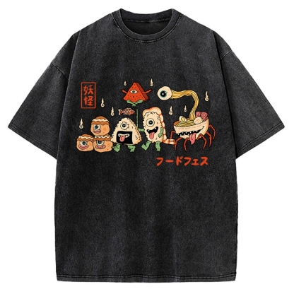 Yokai Food Fest Vintage Washed T-shirt