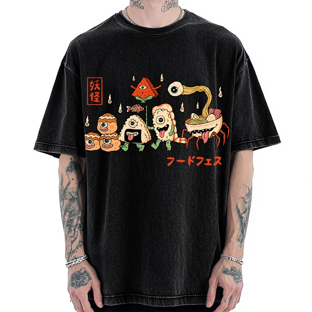 Yokai Food Fest Vintage Washed T-shirt