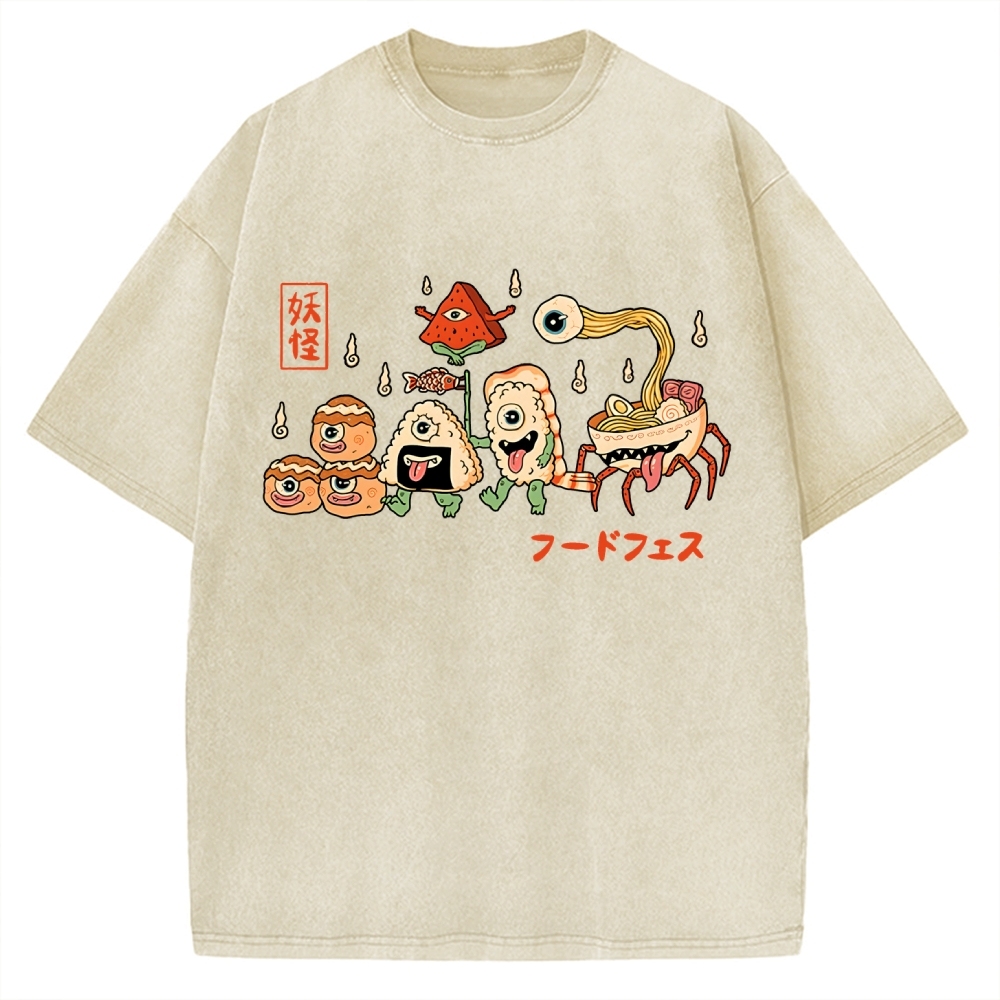 Yokai Food Fest Vintage Washed T-shirt