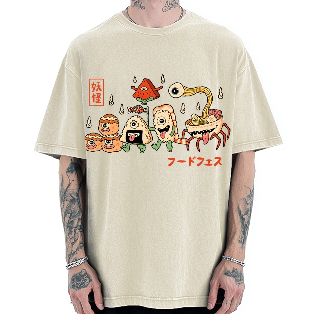 Yokai Food Fest Vintage Washed T-shirt