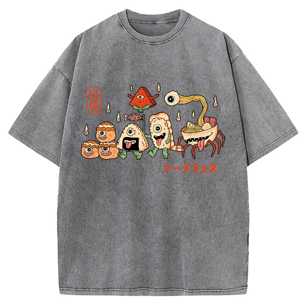Yokai Food Fest Vintage Washed T-shirt