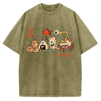 Yokai Food Fest Vintage Washed T-shirt