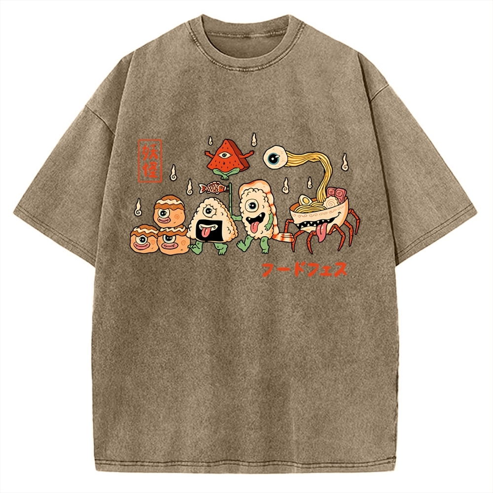 Yokai Food Fest Vintage Washed T-shirt