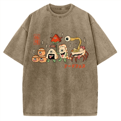 Yokai Food Fest Vintage Washed T-shirt