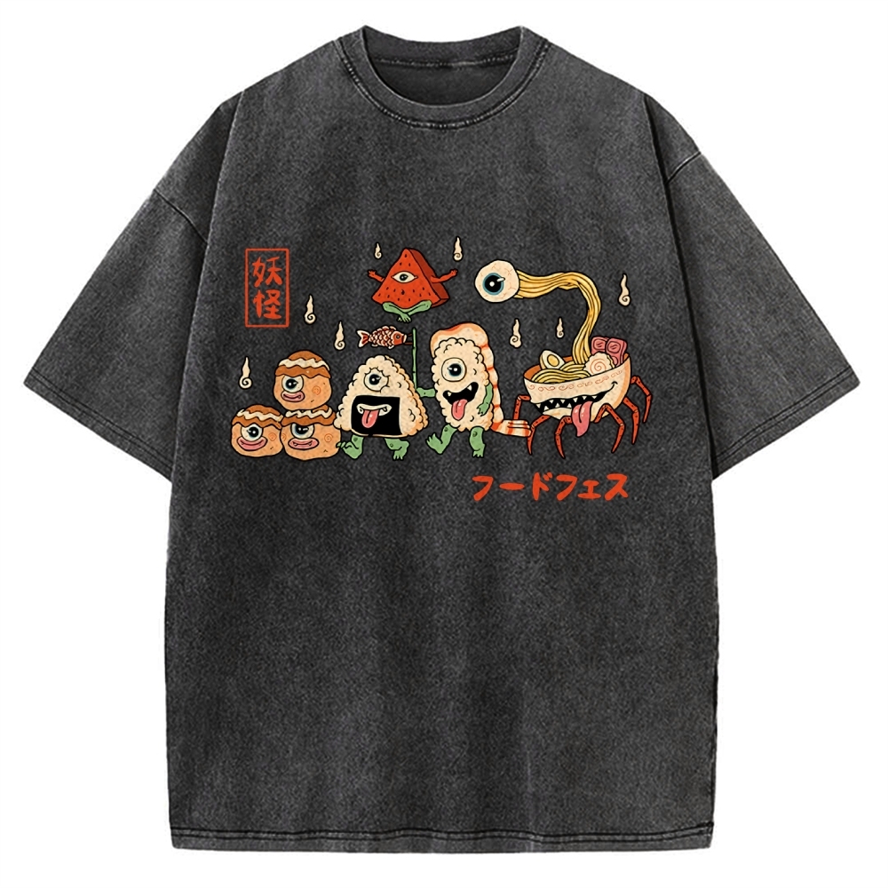 Yokai Food Fest Vintage Washed T-shirt