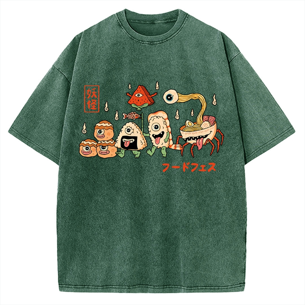 Yokai Food Fest Vintage Washed T-shirt