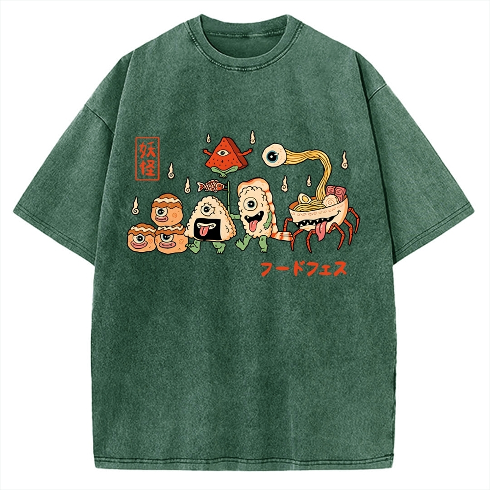 Yokai Food Fest Vintage Washed T-shirt