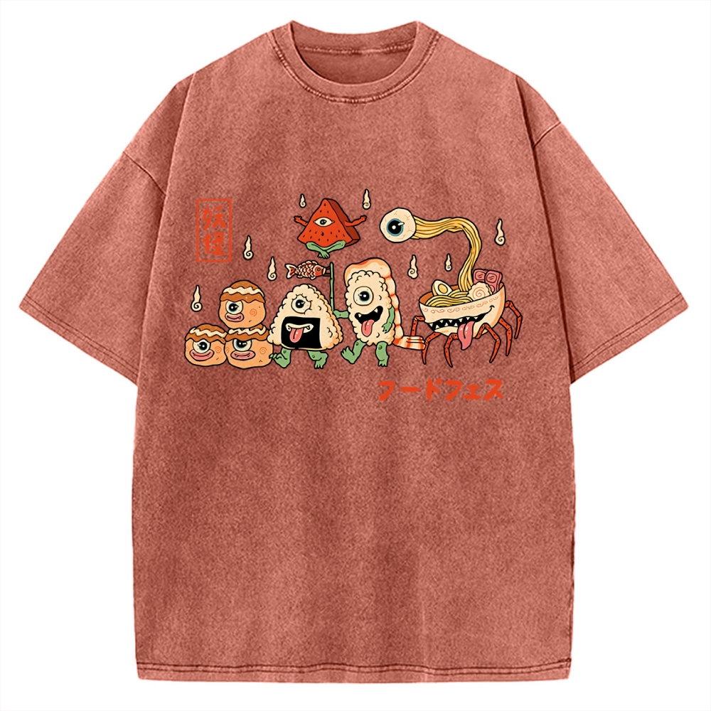 Yokai Food Fest Vintage Washed T-shirt