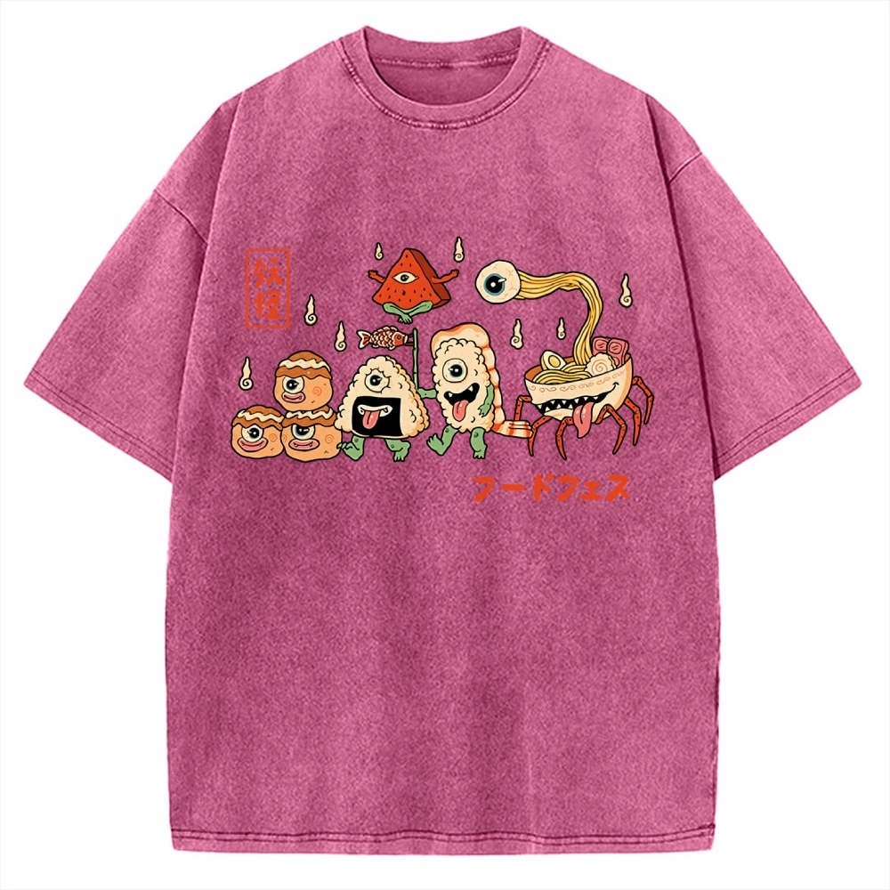 Yokai Food Fest Vintage Washed T-shirt