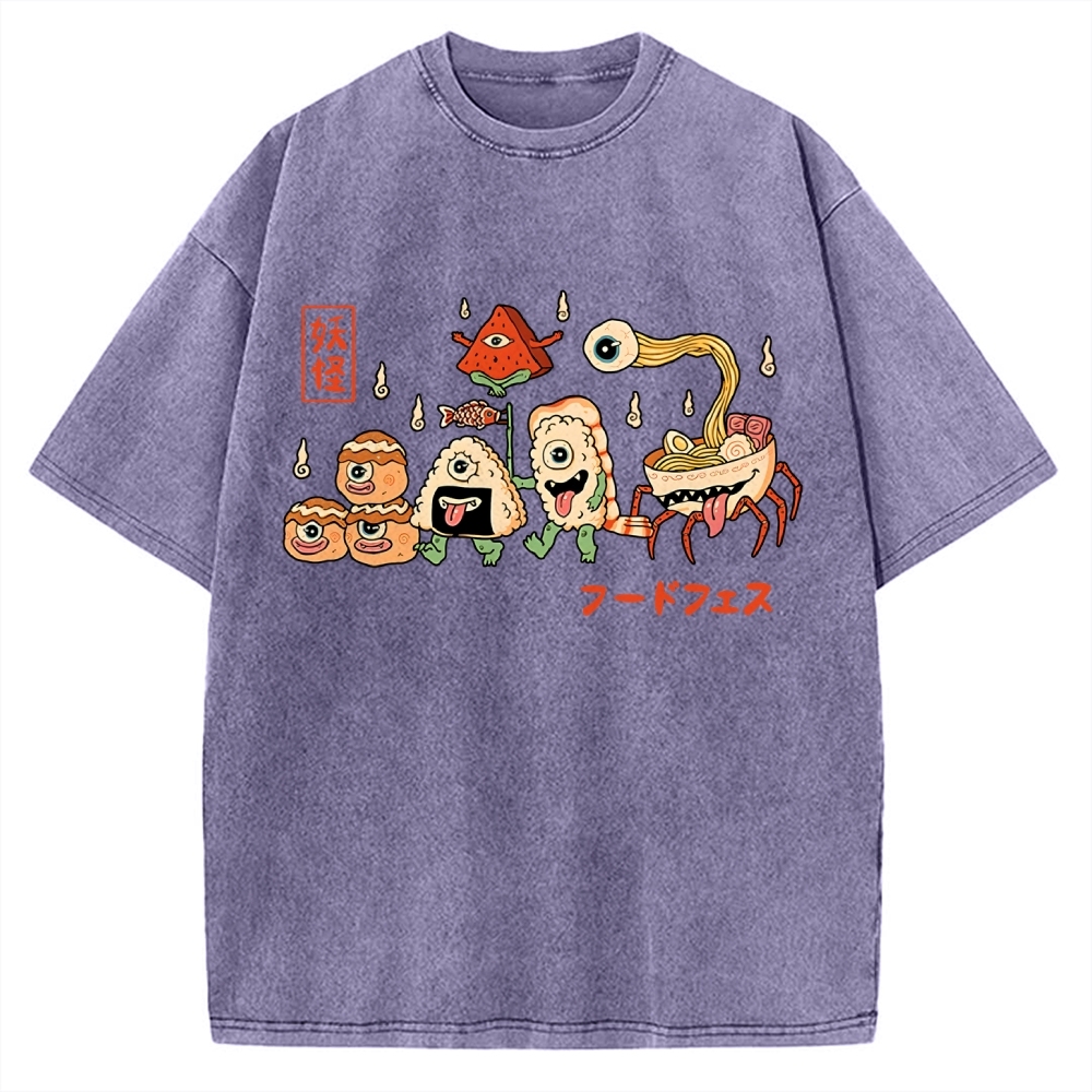 Yokai Food Fest Vintage Washed T-shirt
