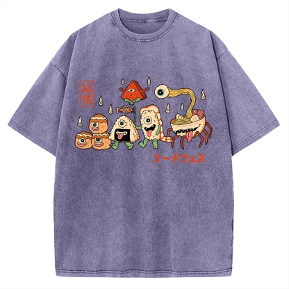 Yokai Food Fest Vintage Washed T-shirt