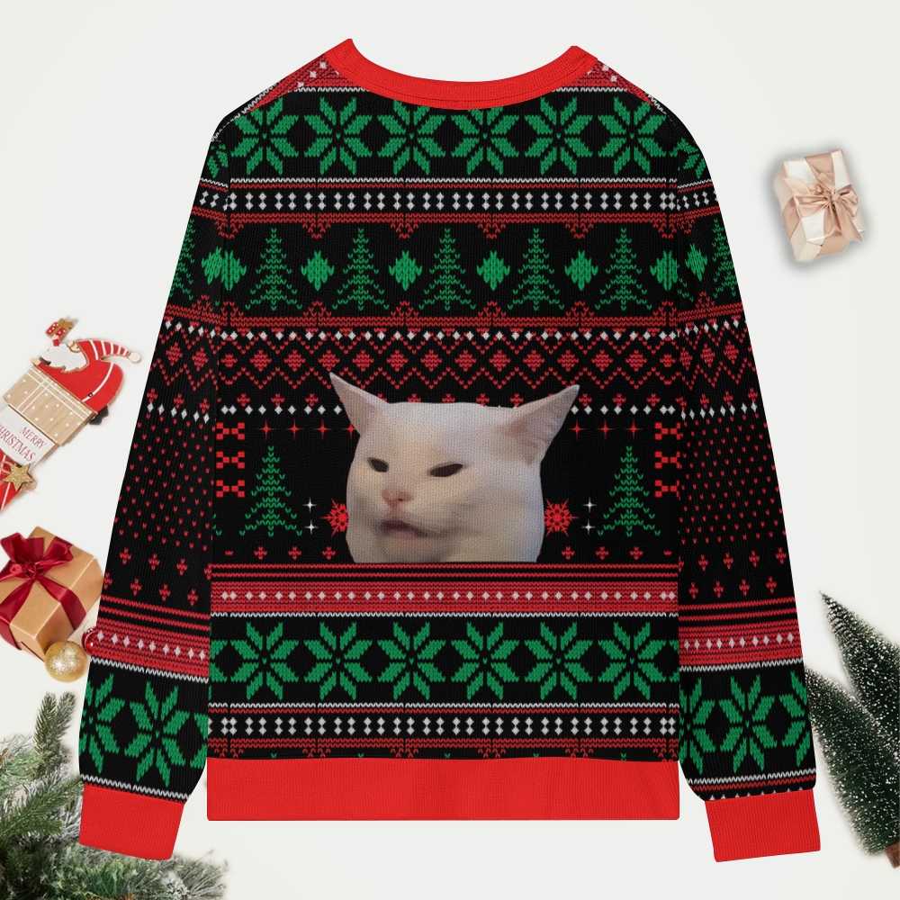 Funny Cat meme Ugly Sweatshirt