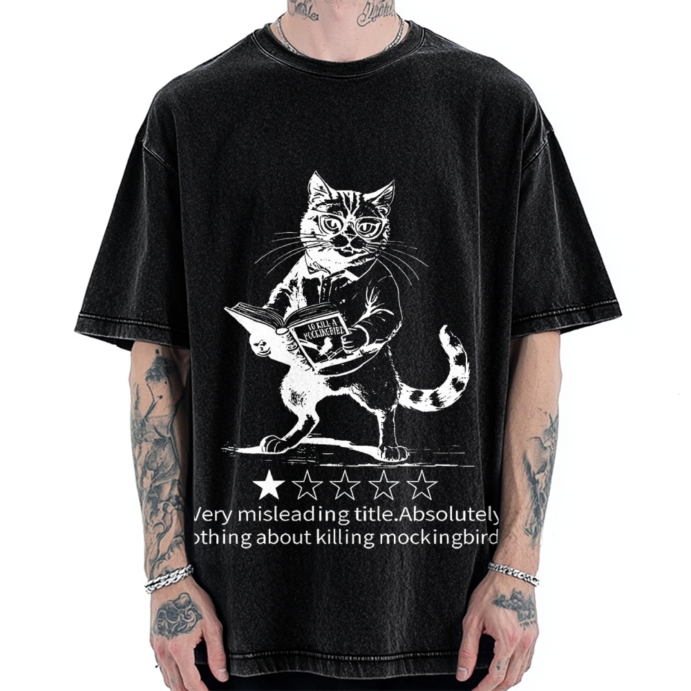 Pagewings To Kill A Mockingbird Book Lover Vintage Washed T-shirt