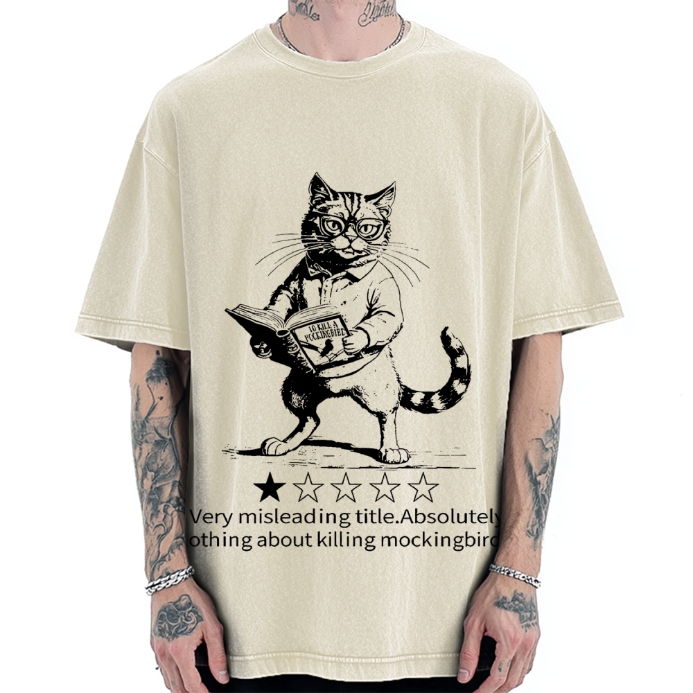Pagewings To Kill A Mockingbird Book Lover Vintage Washed T-shirt