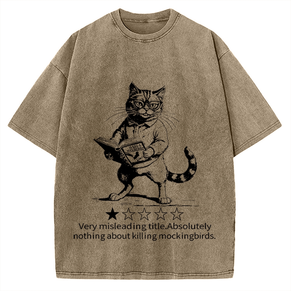 Pagewings To Kill A Mockingbird Book Lover Vintage Washed T-shirt
