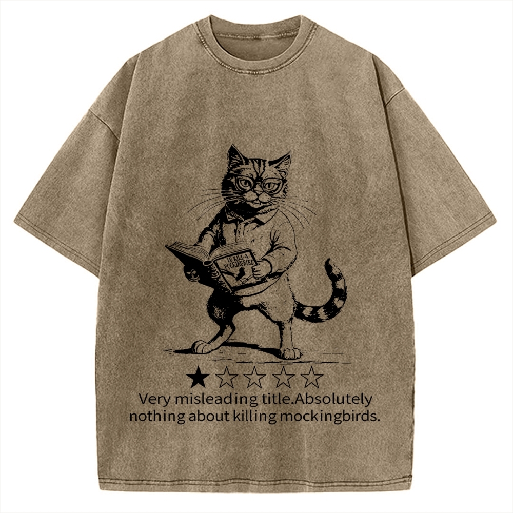 Pagewings To Kill A Mockingbird Book Lover Vintage Washed T-shirt
