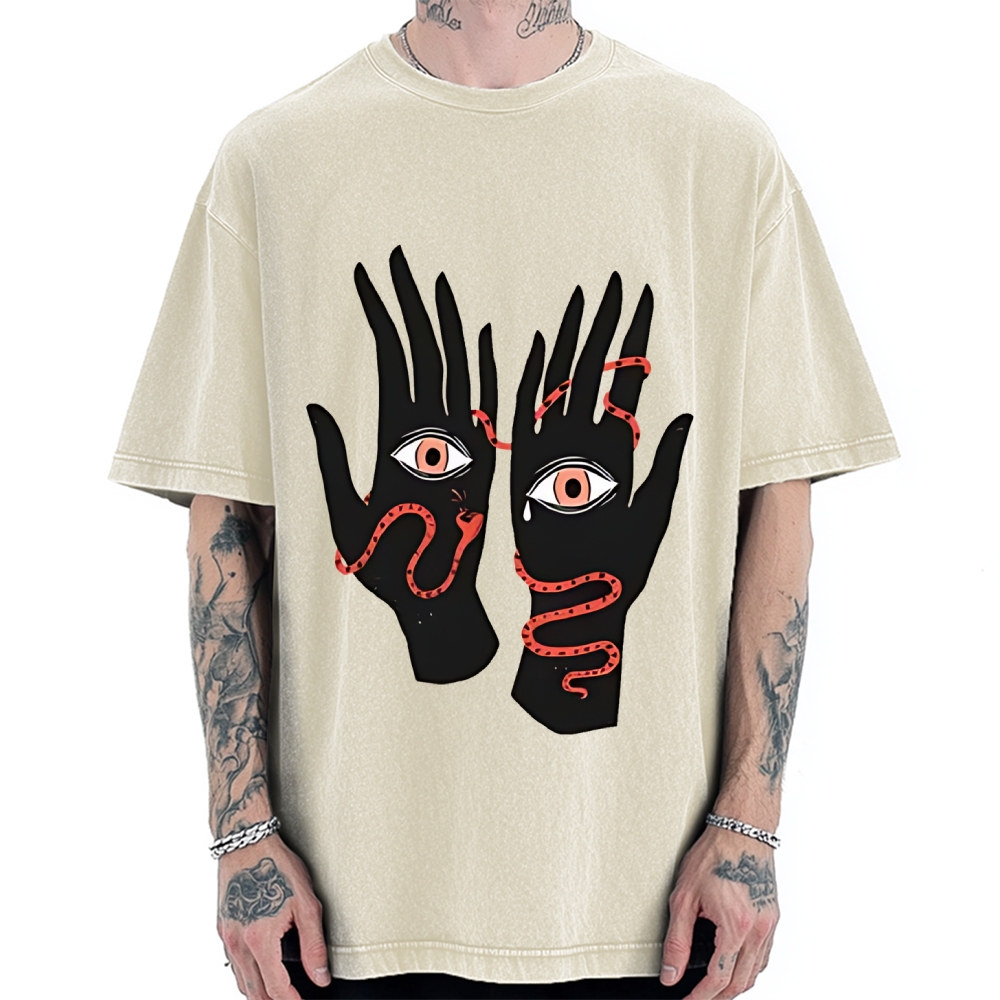 Designed The Eyes Will Not Deceive You Vintage Washed T-shirt